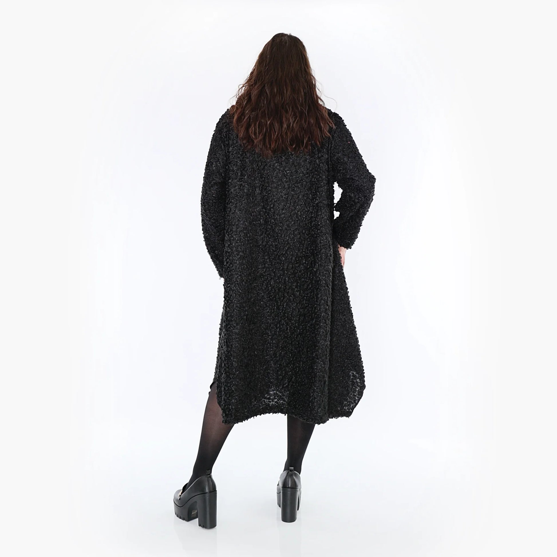 A-Form Kleid von AKH Fashion aus Materialmix, 1400.02109, Schwarz, Schick, Modern, Bequem