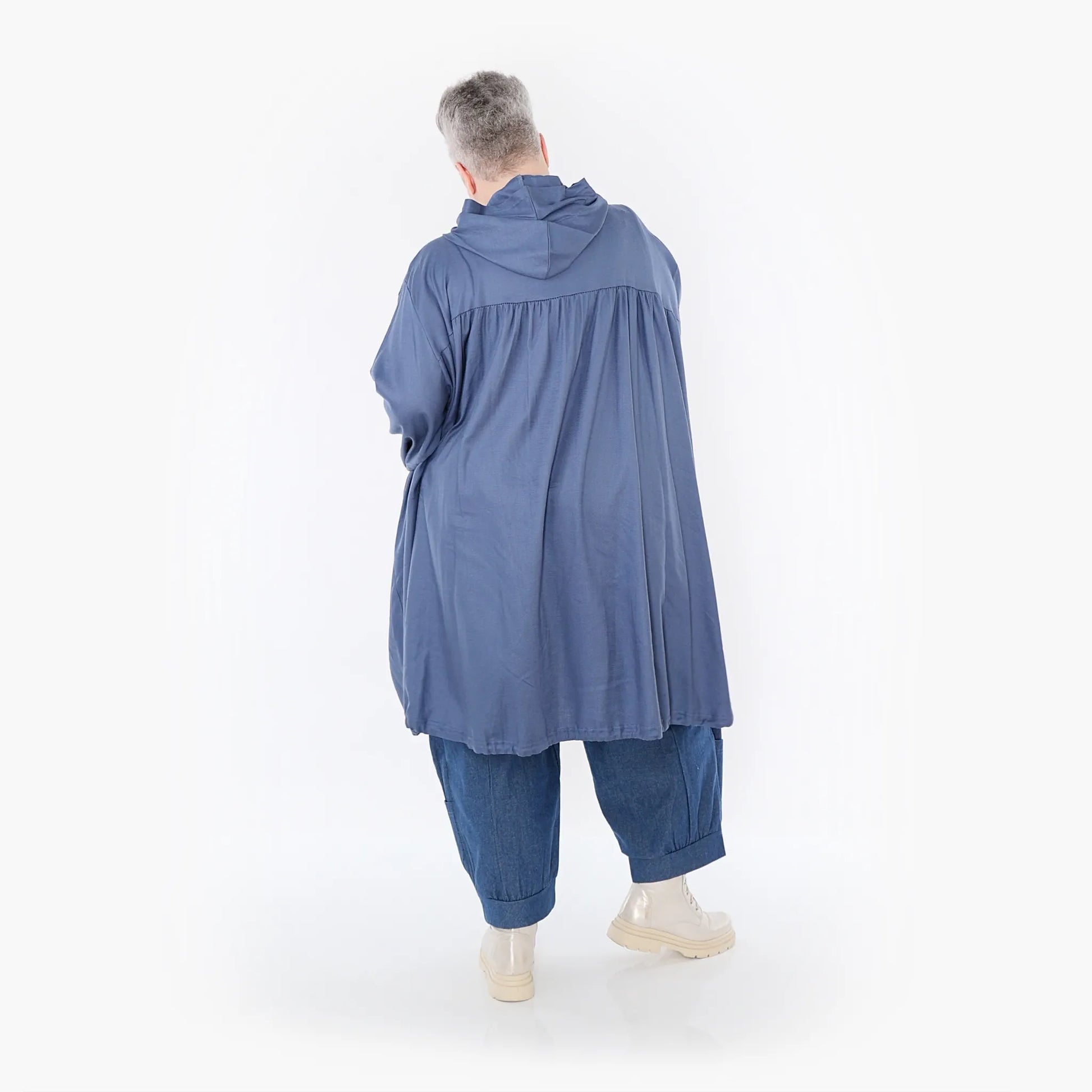 AKH Fashion Jacke in gerader Form, aus Baumwolle, 1465.07045, Jeansblau, Ausgefallen