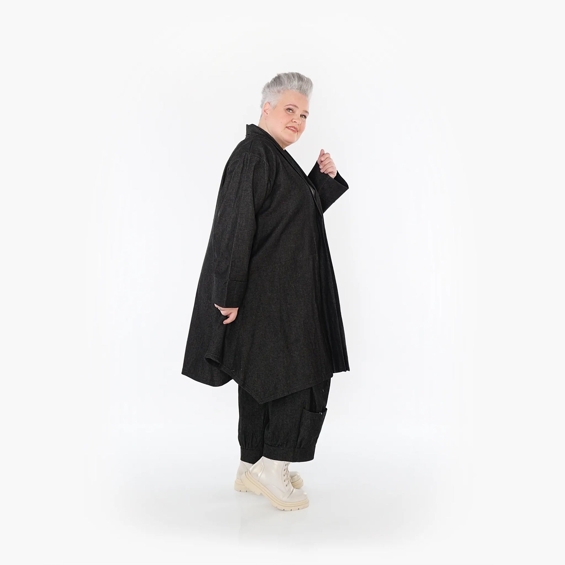 A-Form Cardigan von AKH Fashion aus Polyester, 1466.07040, Schwarz, Ausgefallen, Zeitlos