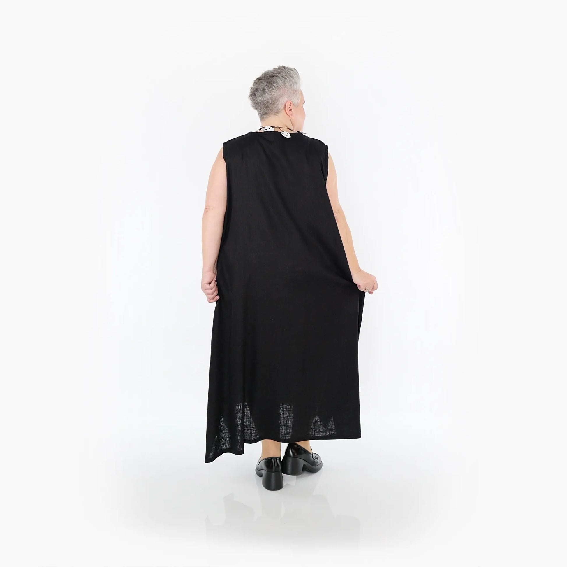 A-Form Kleid von AKH Fashion aus Viskose, 1468.07056, Schwarz, Ausgefallen, Zeitlos
