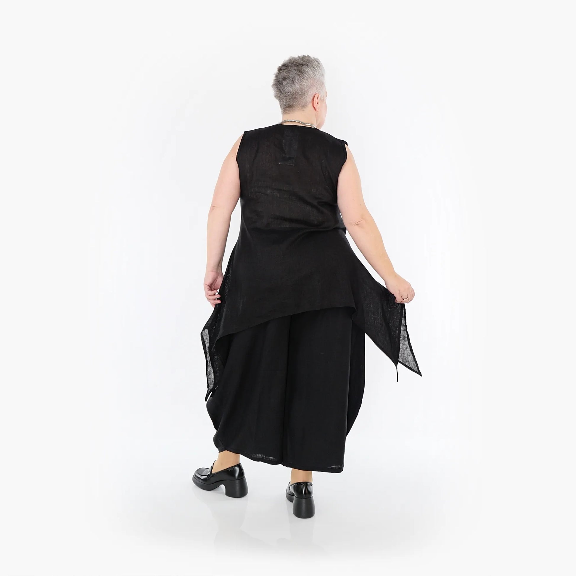 Ballonhose von AKH Fashion aus Viskose, 1468.08069, Schwarz, Ausgefallen, Zeitlos, Schick