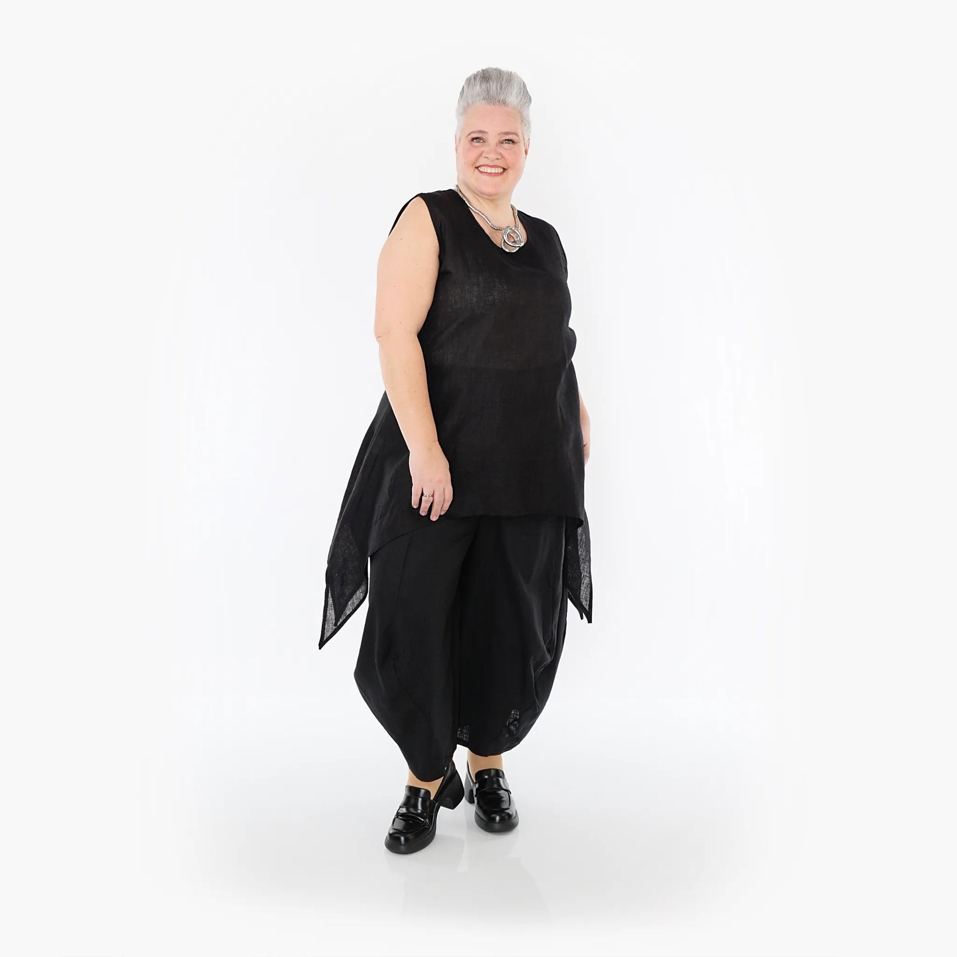 Ballonhose von AKH Fashion aus Viskose, 1468.08069, Schwarz, Ausgefallen, Zeitlos, Schick