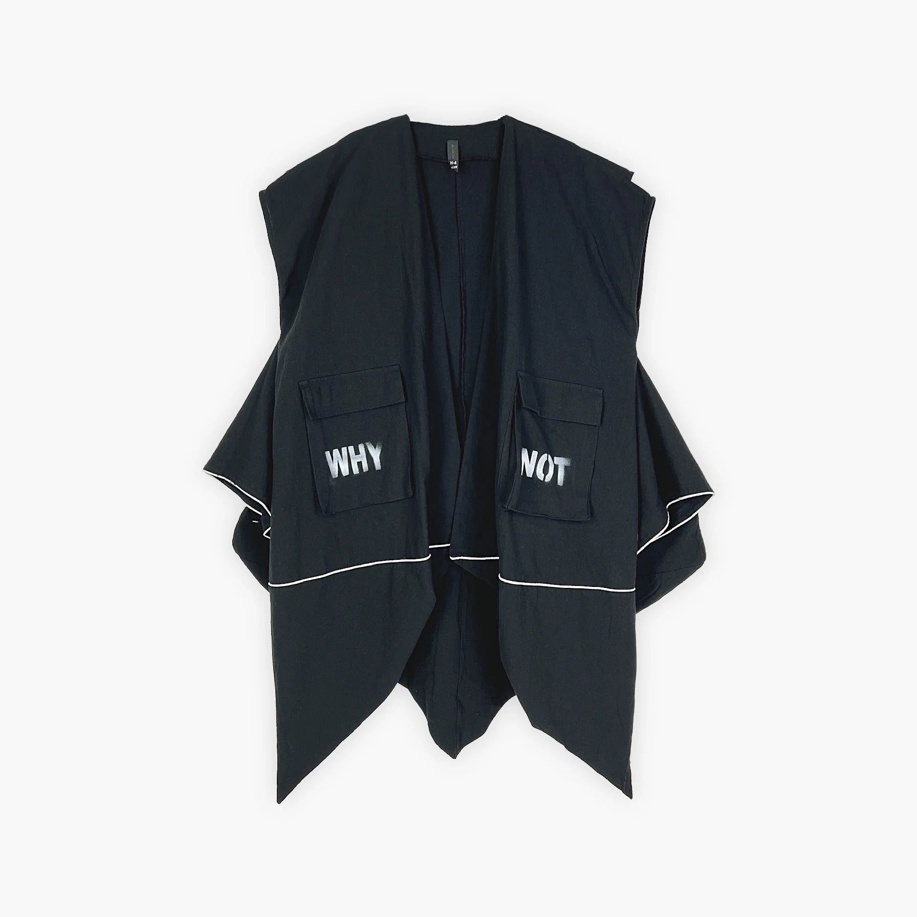Zipfel Weste von H4 Fashion aus Baumwolle, 2010, Schwarz, Schick, Modern, Bequem