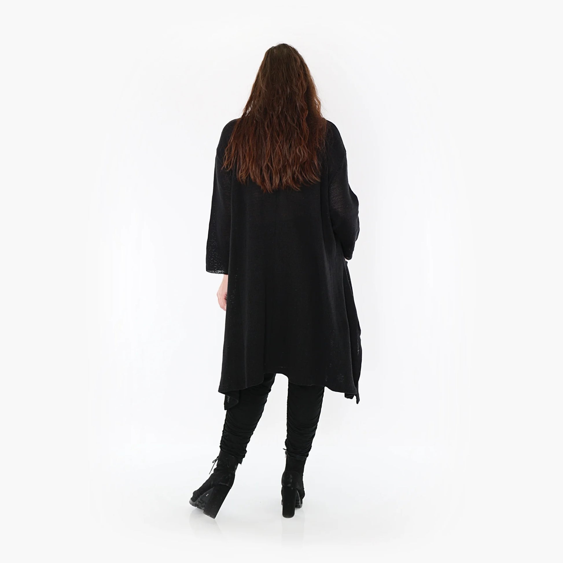 A-Form Mantel von AKH Fashion aus Baumwolle, 1388.01020, Schwarz, Schick, Modern, Bequem