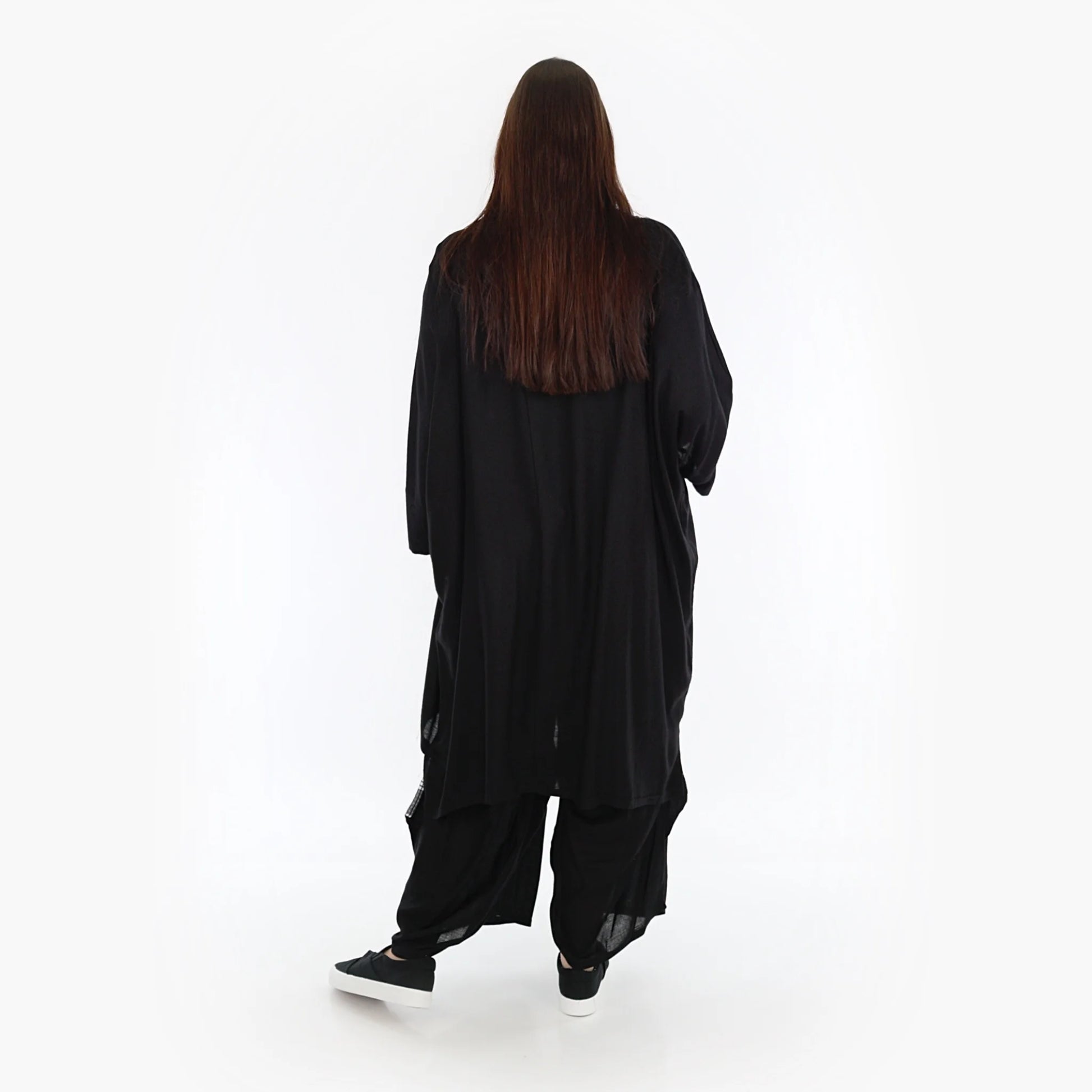 AKH Fashion Bigshirt in kastiger Form, aus Viskose, 1269.06925, Schwarz, Schick, Modern