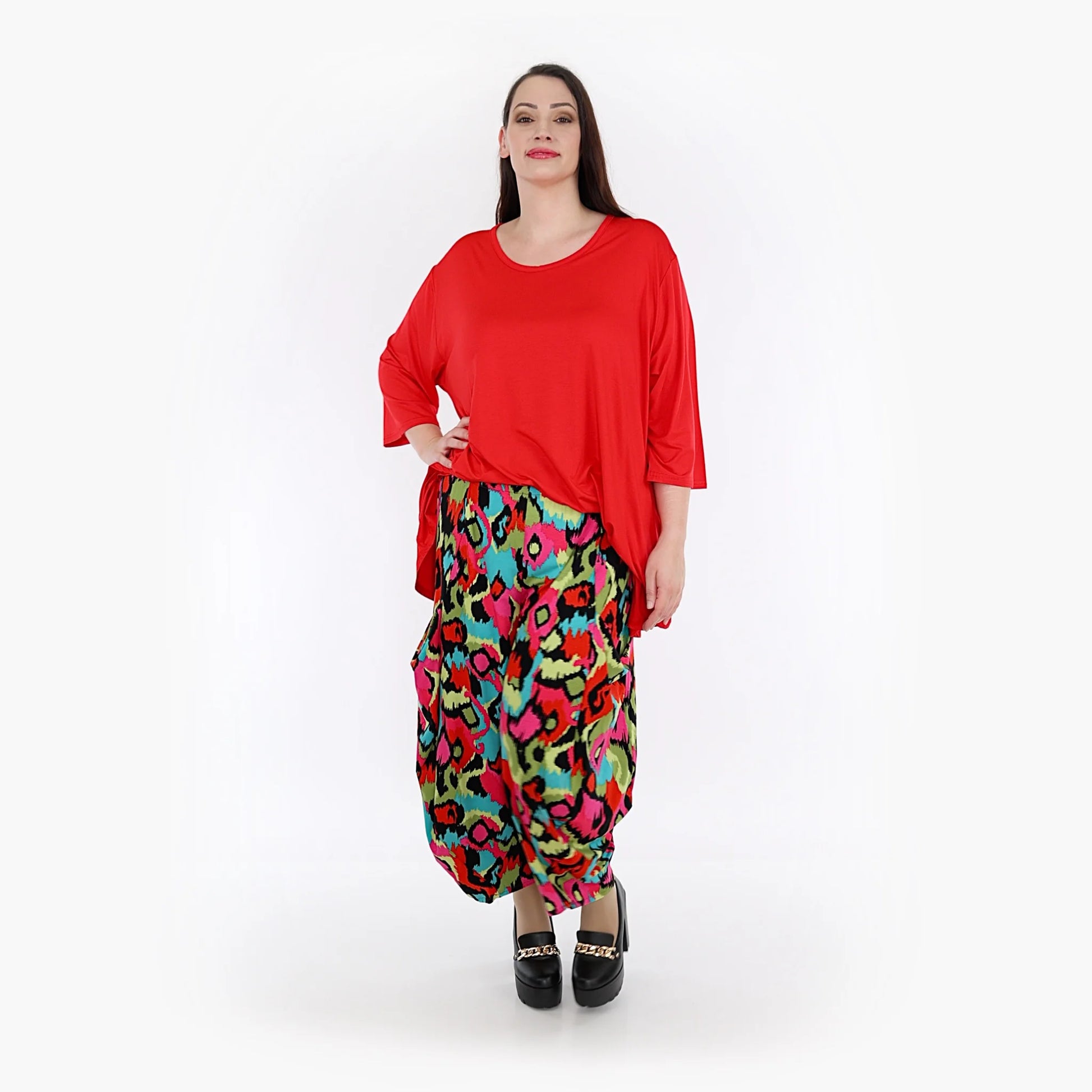 Ballonhose von AKH Fashion aus Viskose, 1319.08069, Mehrfarbig, Farbmix, Schick, Modern