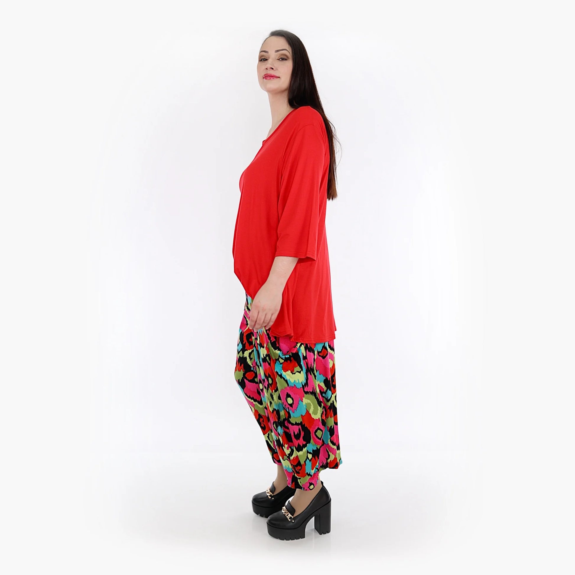 Ballonhose von AKH Fashion aus Viskose, 1319.08069, Mehrfarbig, Farbmix, Schick, Modern