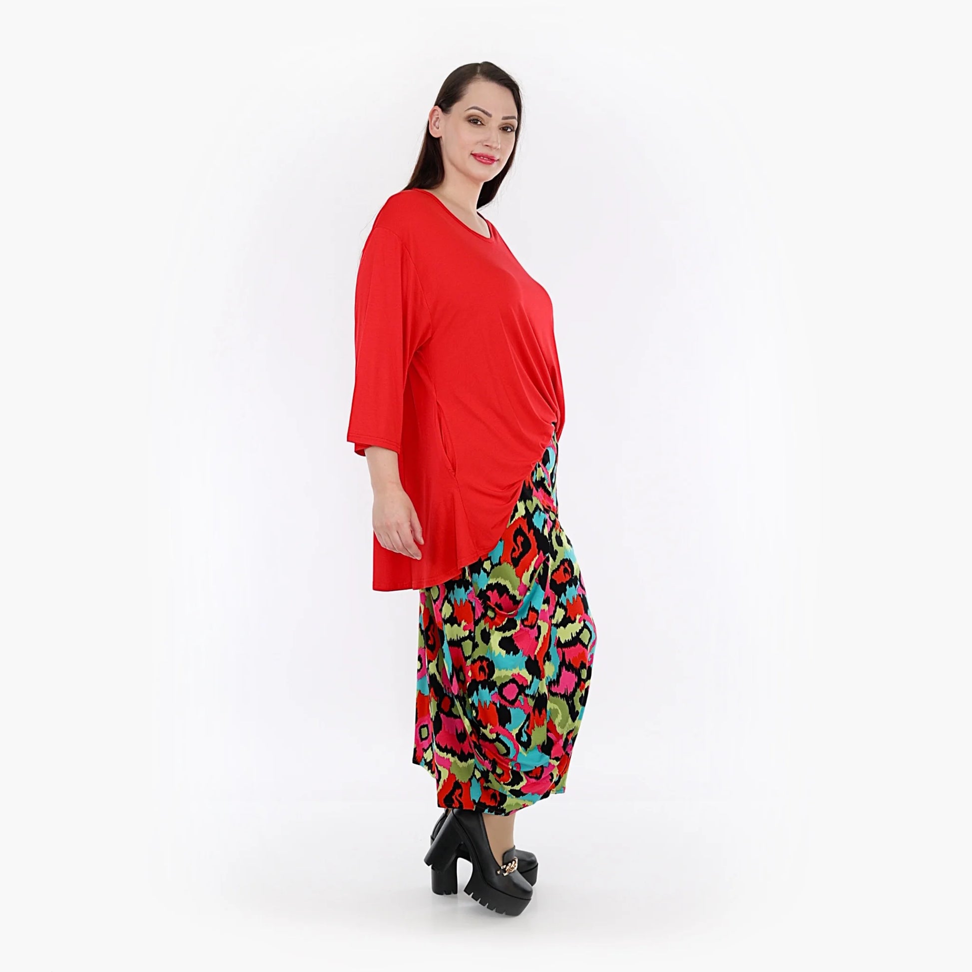 Ballonhose von AKH Fashion aus Viskose, 1319.08069, Mehrfarbig, Farbmix, Schick, Modern