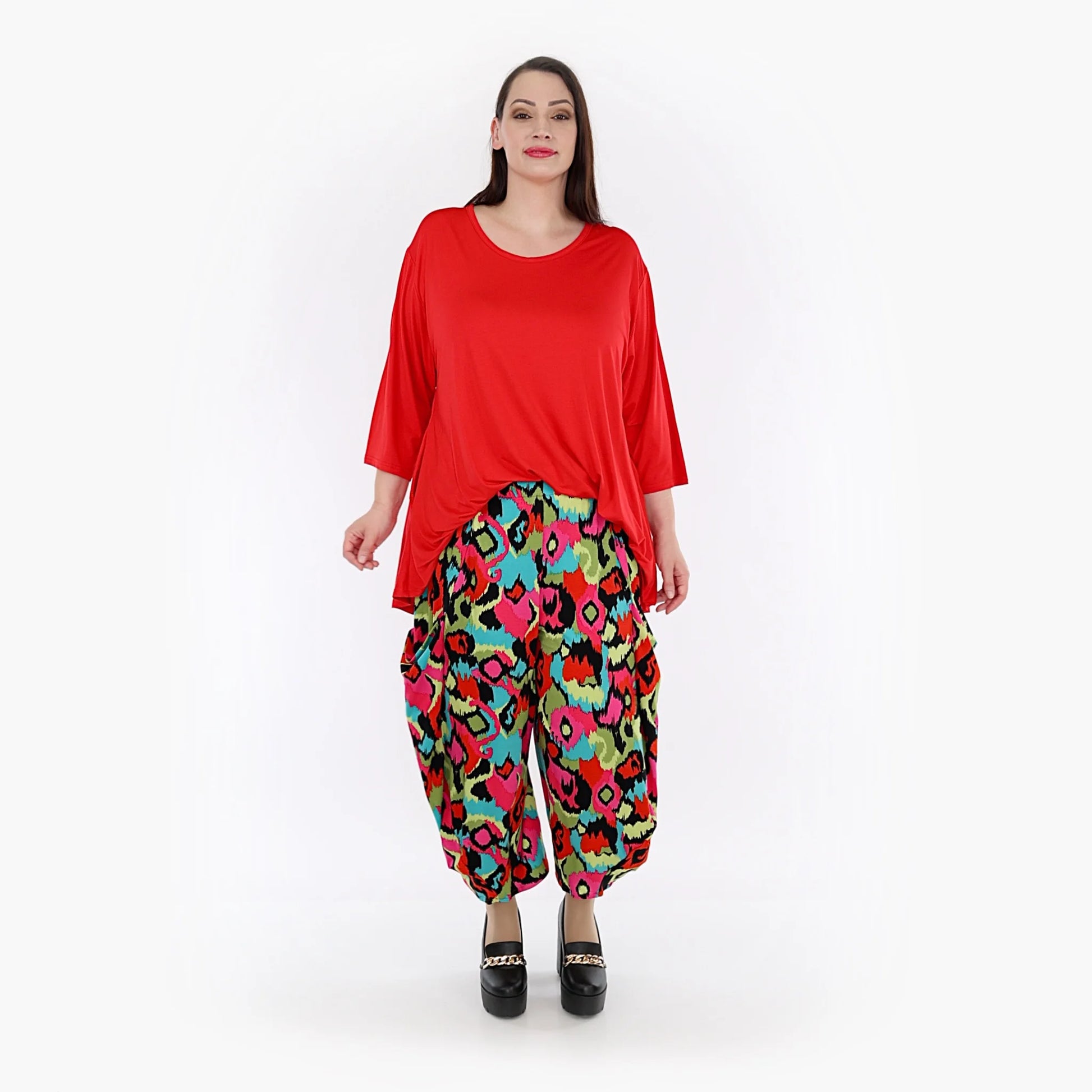Ballonhose von AKH Fashion aus Viskose, 1319.08069, Mehrfarbig, Farbmix, Schick, Modern