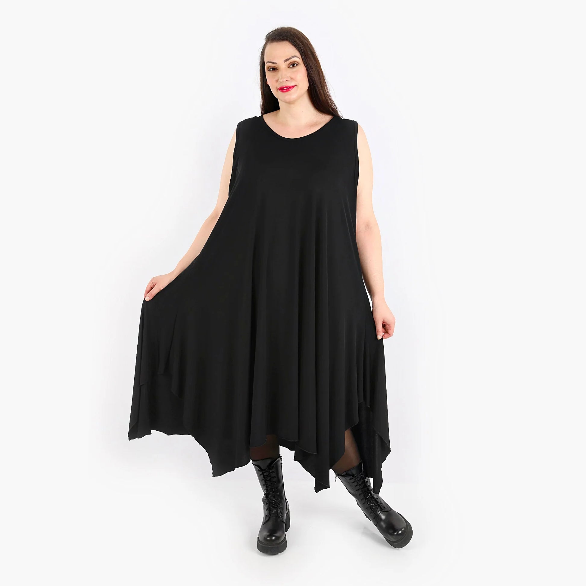 A-Form Tunika von AKH Fashion aus Materialmix, 1313.05927, Schwarz, Schick, Modern, Bequem