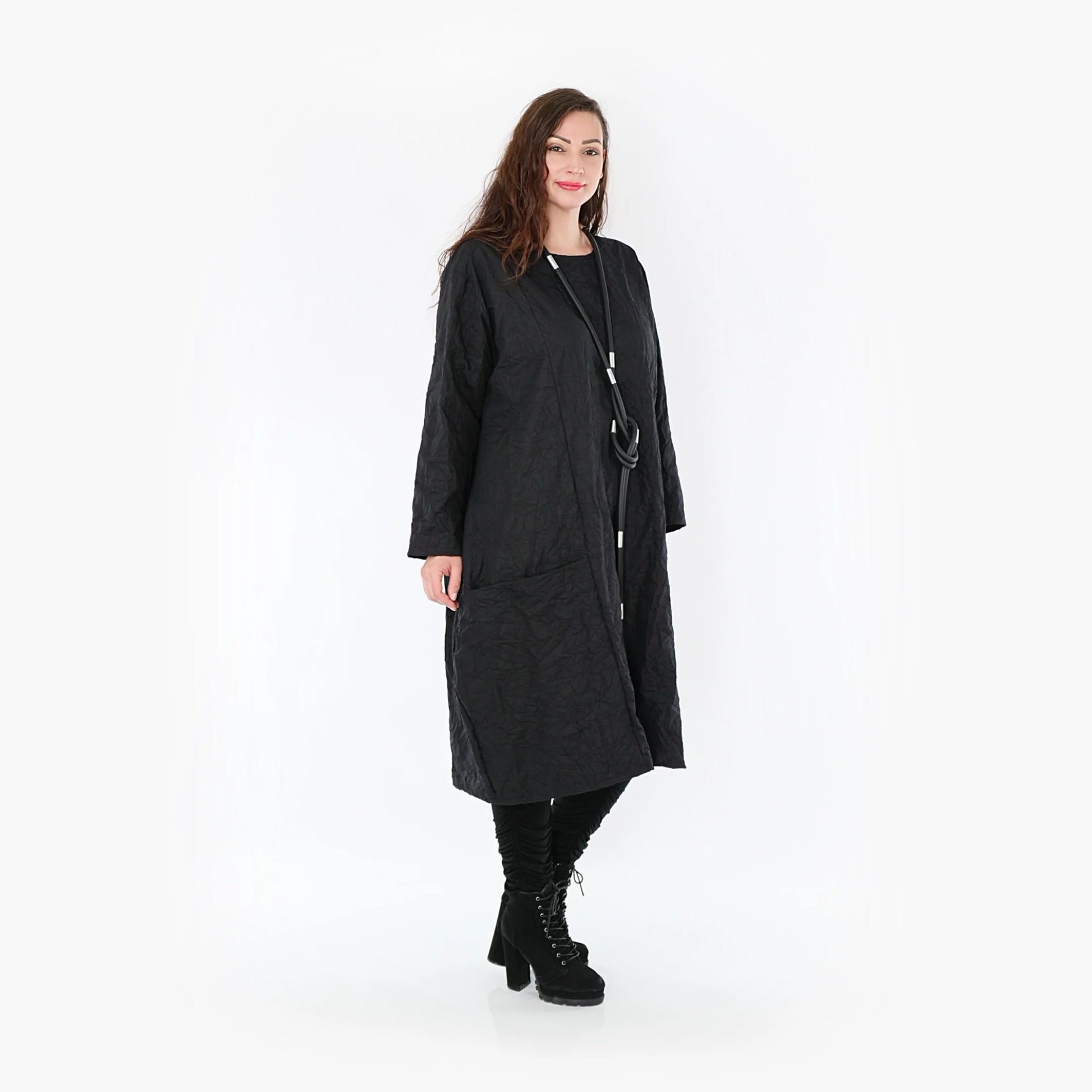 AKH Fashion Kleid in gerader Form, aus Viskose, 1372.06695, Schwarz, Schick, Modern