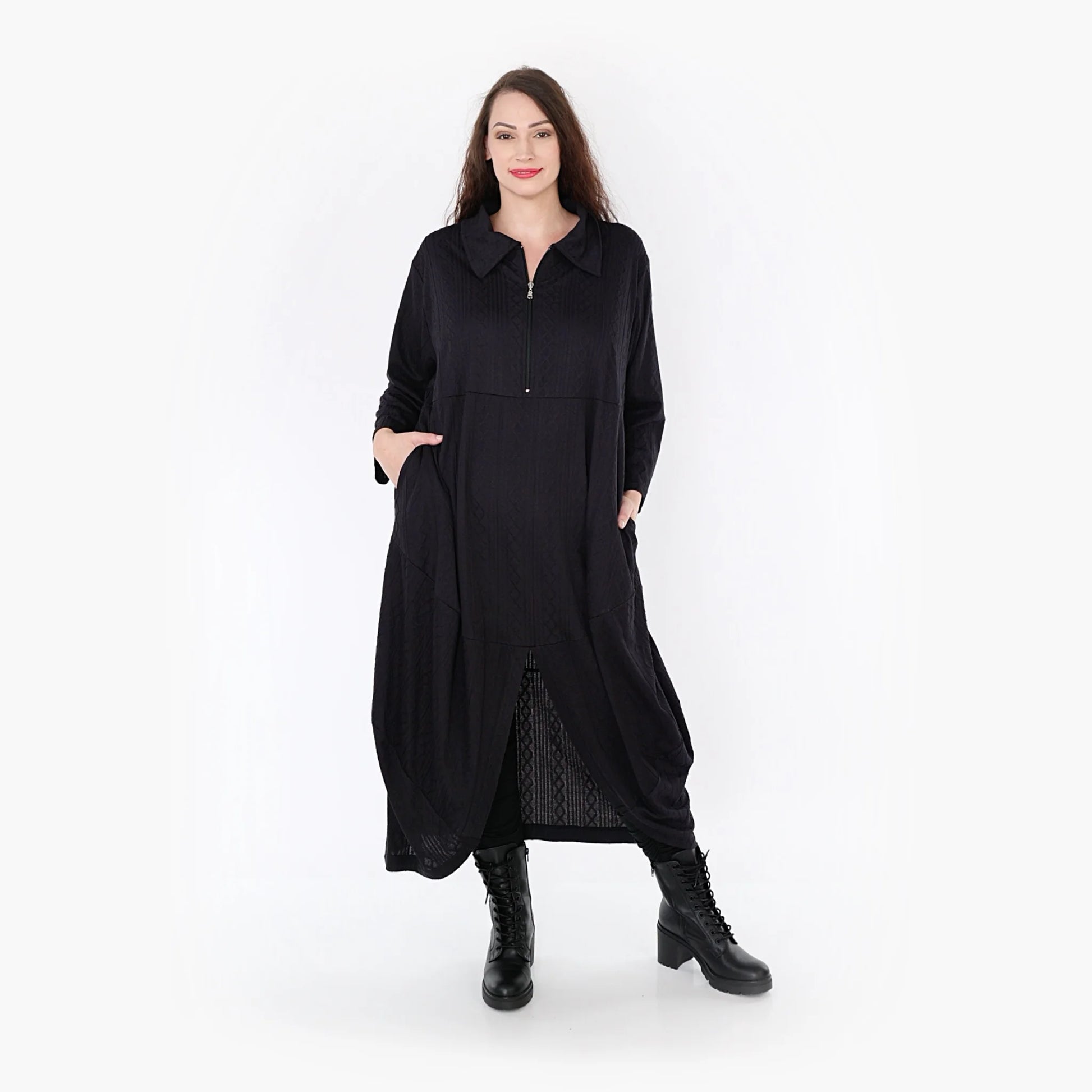 Ballonkleid von AKH Fashion aus Viskose, 1340.06975, Schwarz, Schick, Modern, Bequem