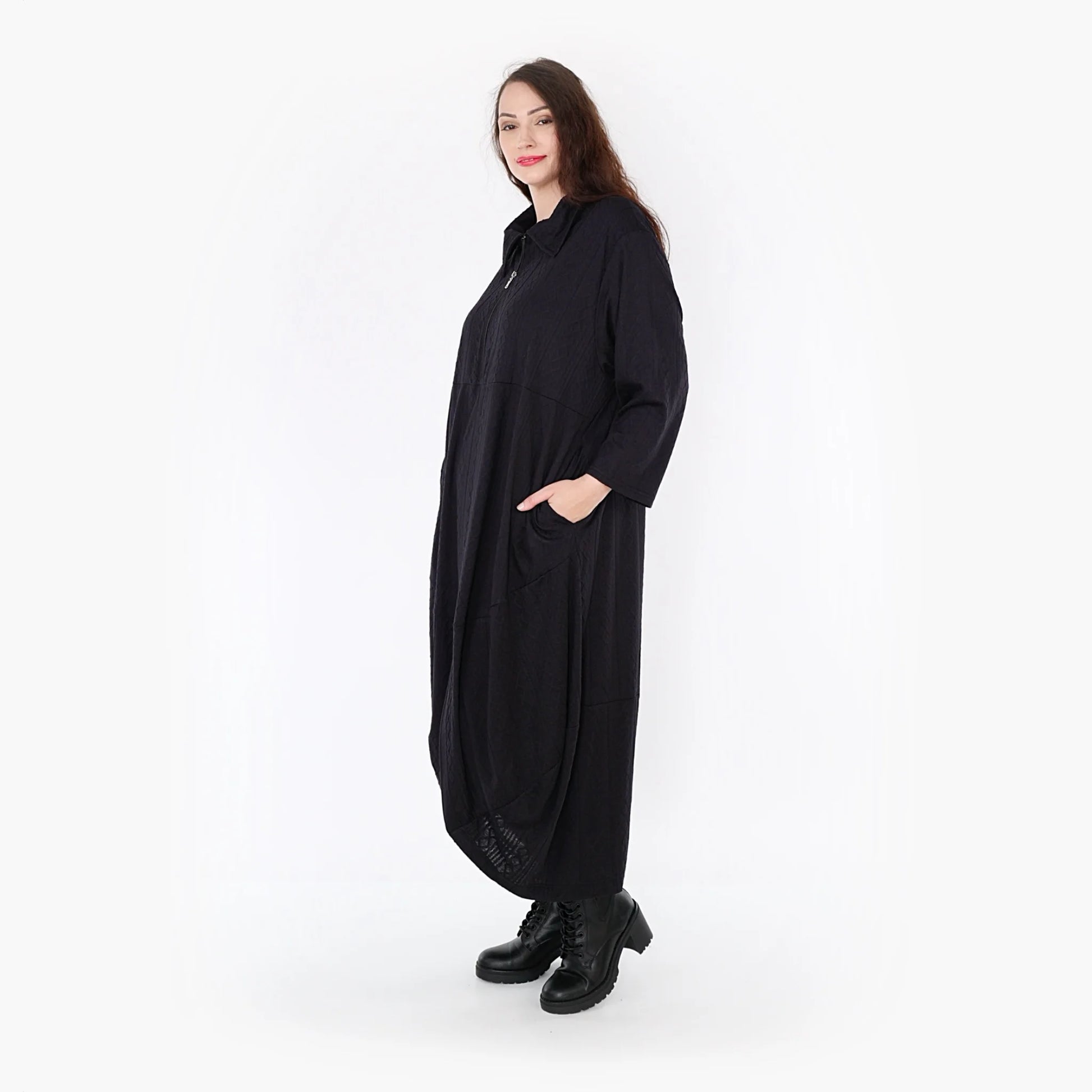 Ballonkleid von AKH Fashion aus Viskose, 1340.06975, Schwarz, Schick, Modern, Bequem