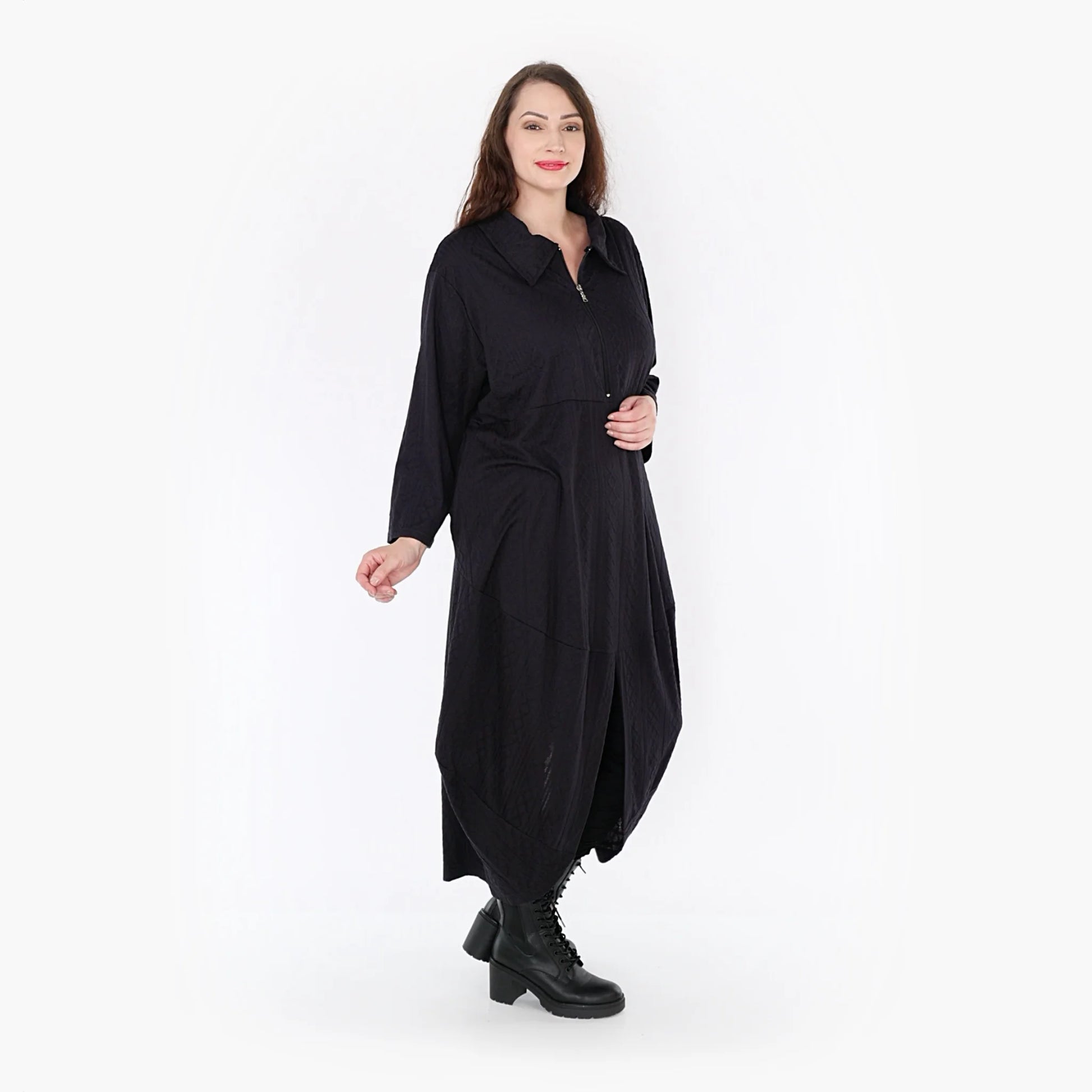 Ballonkleid von AKH Fashion aus Viskose, 1340.06975, Schwarz, Schick, Modern, Bequem