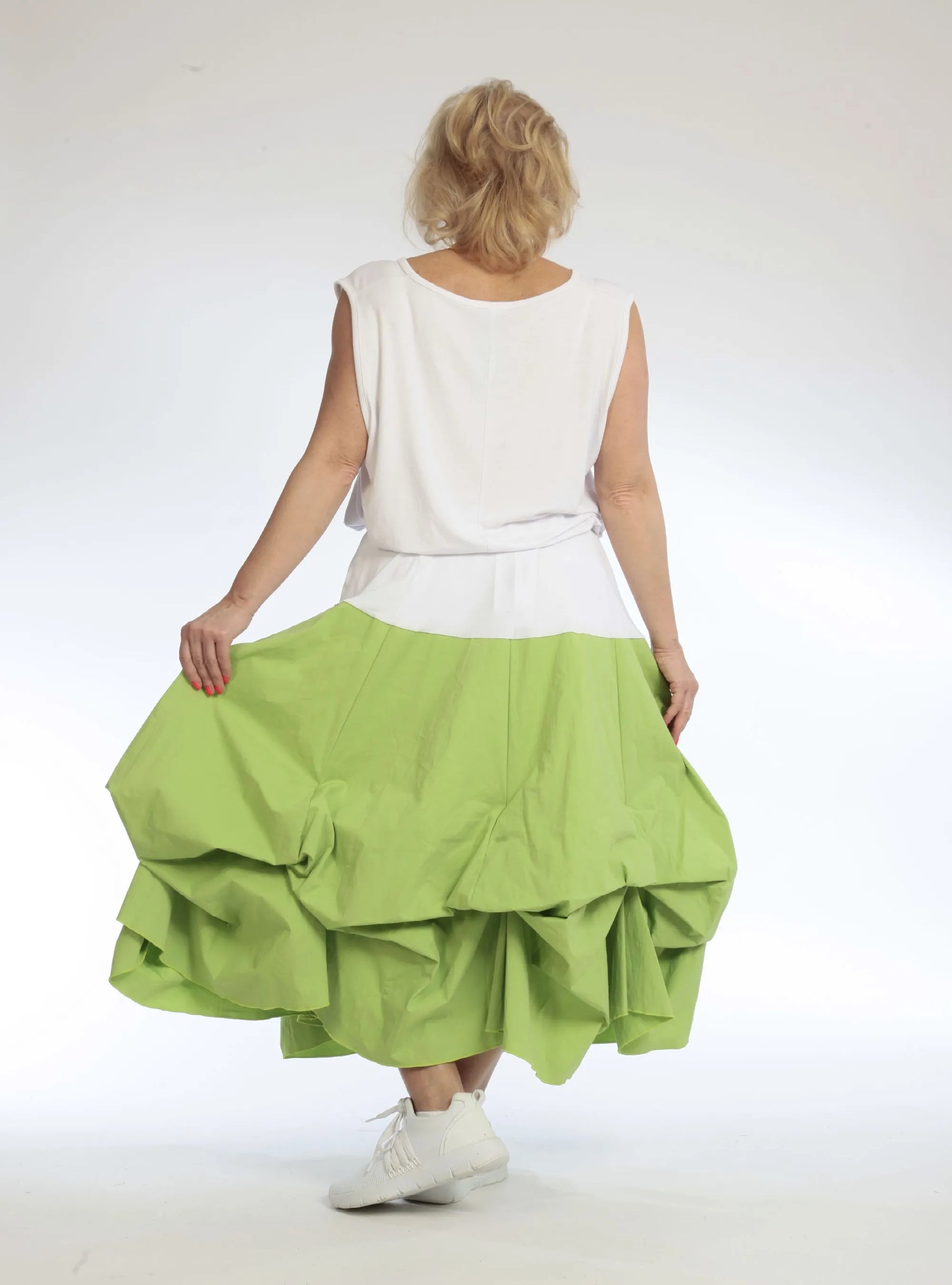 Ballonrock von AKH Fashion aus Baumwolle, 1109.07559, Apfelgrün, Schick, Modern, Bequem