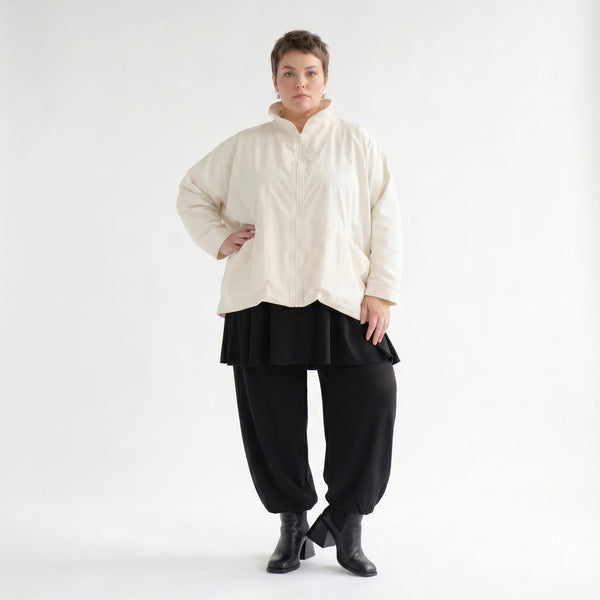 AKH Fashion Jacke in kastiger Form, aus Baumwolle, 1493.07104, Offwhite, Ausgefallen