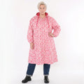 AKH Fashion Mantel in gerader Form, aus Polyester, 1515.07102, Pink/Multi, Punkte, Schick