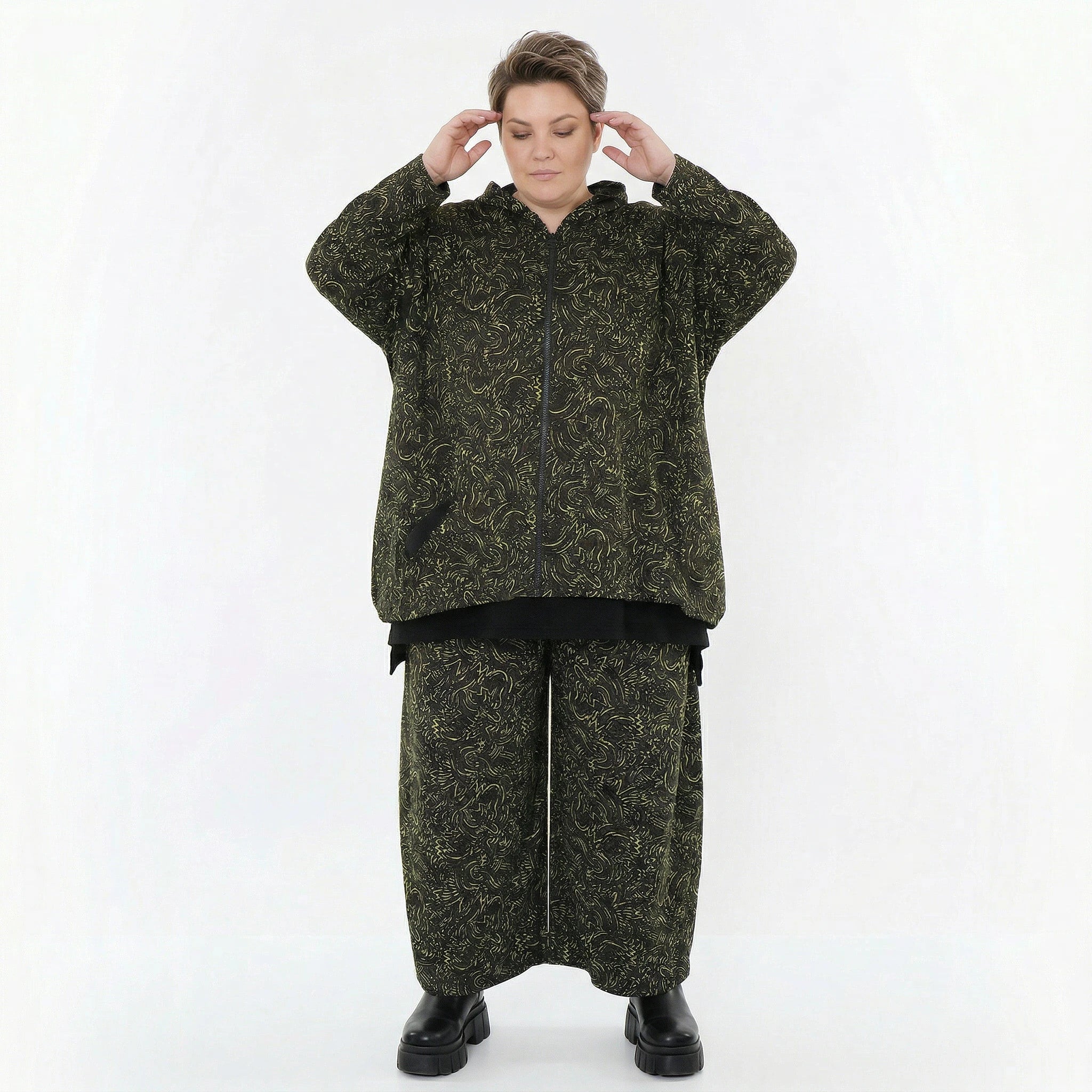 Marlene Hose von AKH Fashion aus Materialmix, 1516.07083, Neongrün