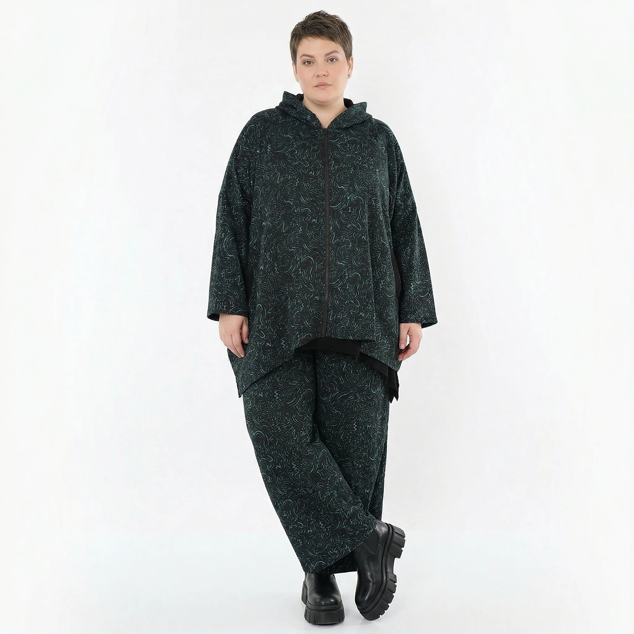 Marlene Hose von AKH Fashion aus Materialmix, 1516.07083, Petrol