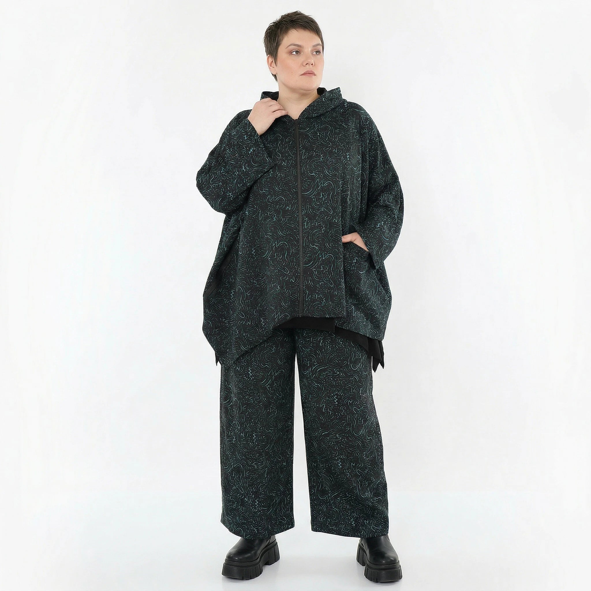Marlene Hose von AKH Fashion aus Materialmix, 1516.07083, Petrol