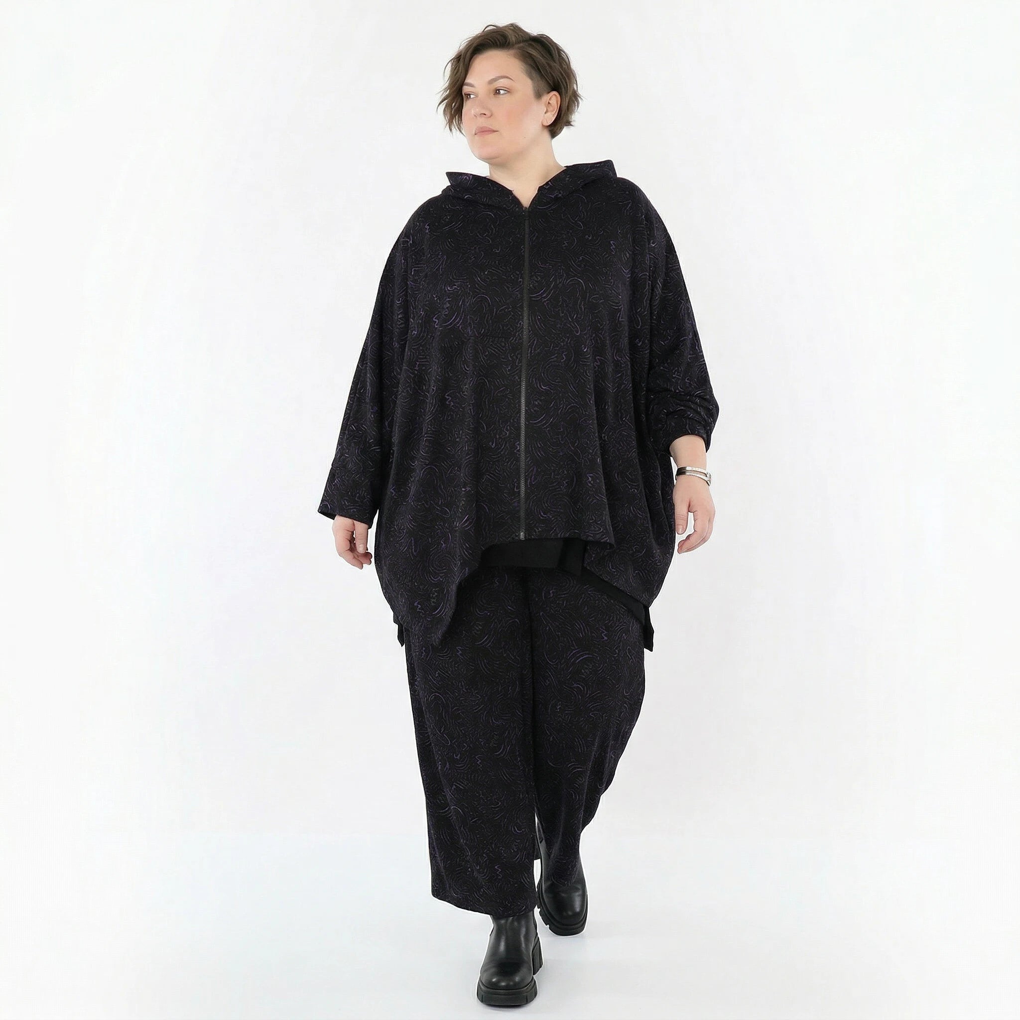 Marlene Hose von AKH Fashion aus Materialmix, 1516.07083, Violett