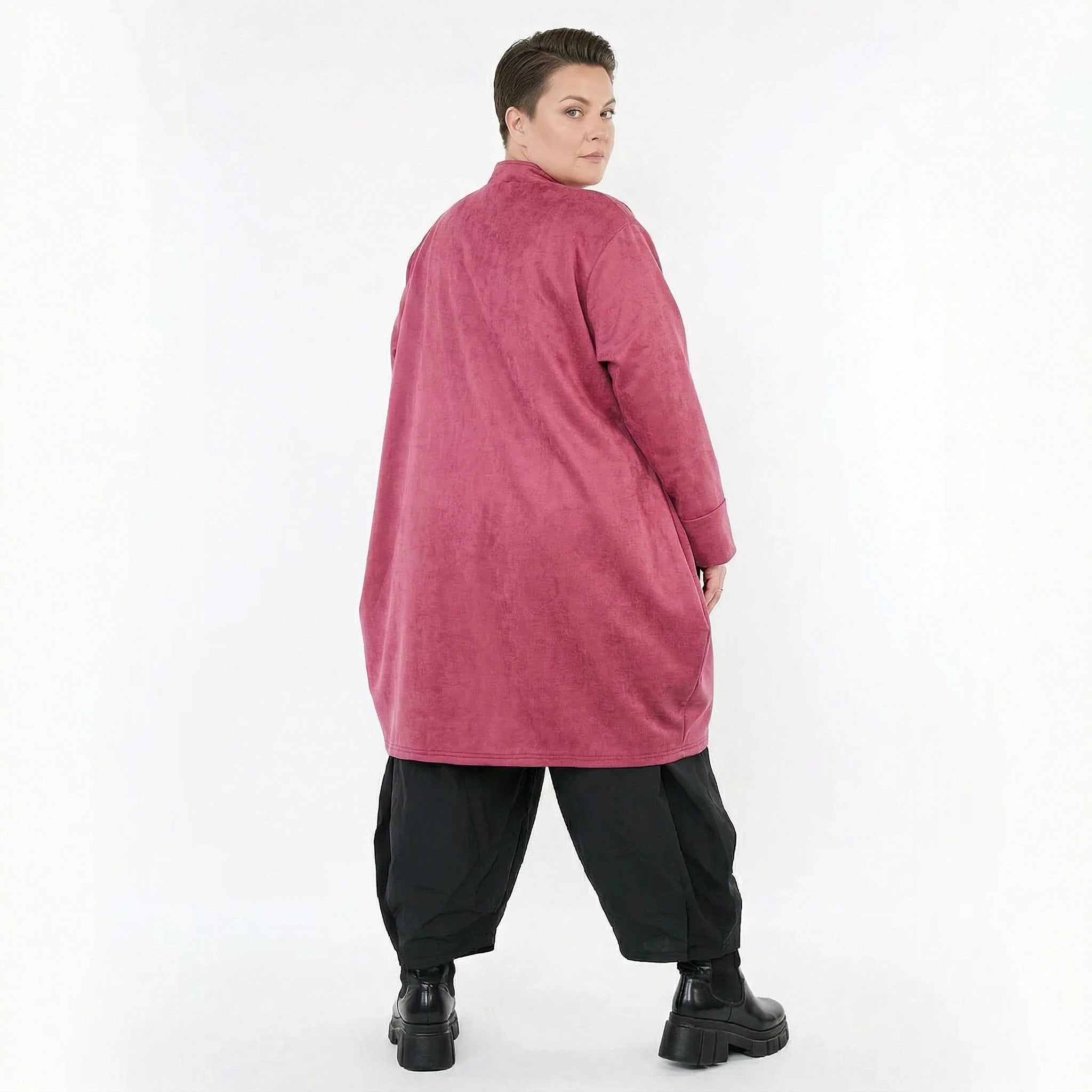Ballonjacke von AKH Fashion aus Polyester, 1520.07094, Fuchsia, Ausgefallen, Zeitlos
