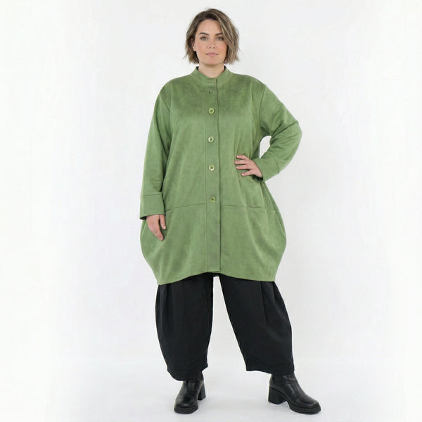 Ballonjacke von AKH Fashion aus Polyester, 1520.07094, Grün, Ausgefallen, Zeitlos, Schick