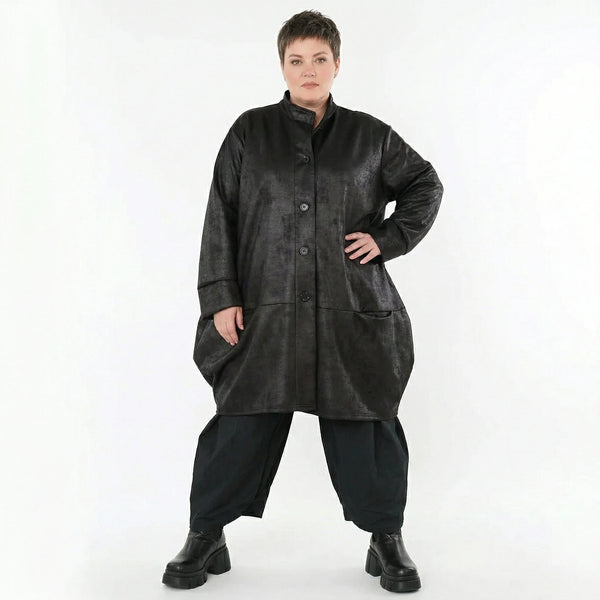 Ballonjacke von AKH Fashion aus Polyester, 1520.07094, Schwarz, Ausgefallen, Zeitlos