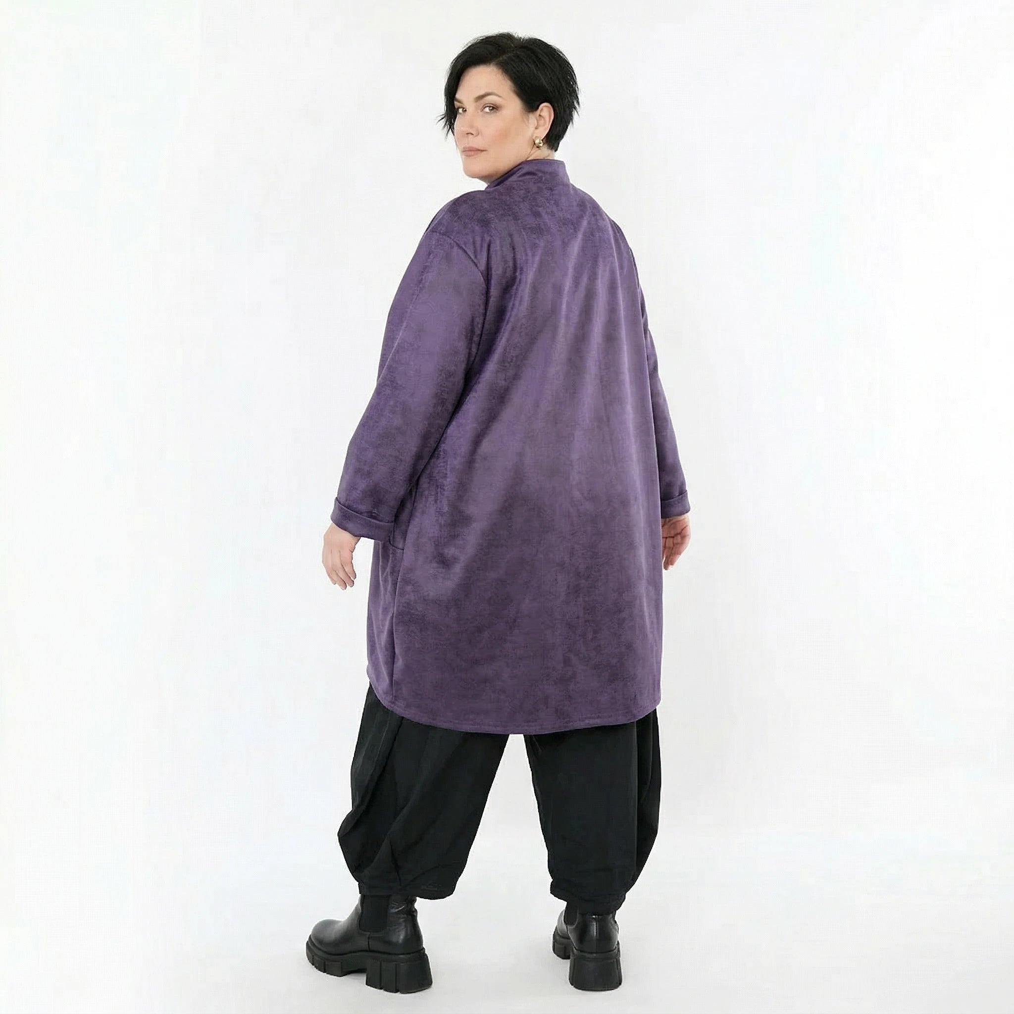 Ballonjacke von AKH Fashion aus Polyester, 1520.07094, Violett, Ausgefallen, Zeitlos