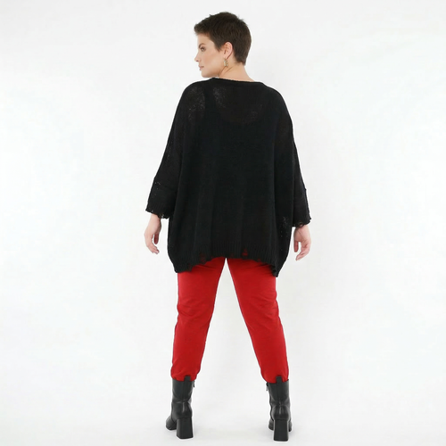 AKH Fashion Leggings in gerader Form, aus Viskose, 1531.0P100, Dunkelrot, Ausgefallen