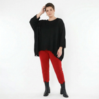 AKH Fashion Leggings in gerader Form, aus Viskose, 1531.0P100, Dunkelrot, Ausgefallen