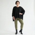 AKH Fashion Leggings in gerader Form, aus Viskose, 1531.0P100, Olive, Ausgefallen, Zeitlos