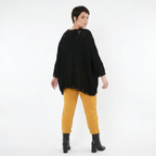 AKH Fashion Leggings in gerader Form, aus Viskose, 1531.0P100, Senf, Ausgefallen, Zeitlos