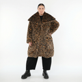 Ballonmantel von AKH Fashion aus Polyester, 1533.01776, Cognac/Schwarz, Zebra, Schick