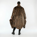  Ballonmantel von AKH Fashion aus Polyester, 1533.06671, Cognac/Schwarz, Zebra, Schick