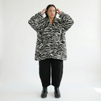  A-Form Jacke von AKH Fashion aus Polyester, 1534.06749, Schwarz/Weiß, Zebra, Ausgefallen
