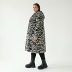  Ballonjacke von AKH Fashion aus Polyester, 1534.06889, Schwarz/Weiß, Zebra, Ausgefallen