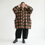  Ballonjacke von AKH Fashion aus Polyester, 1535.06660, Cognac/Beige/Grau, Kariert, Schick