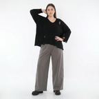  Marlene Hose von AKH Fashion aus Materialmix, 1536.00122, Grau, Ausgefallen, Zeitlos