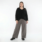  Marlene Hose von AKH Fashion aus Materialmix, 1536.00122, Grau, Ausgefallen, Zeitlos