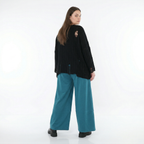  Marlene Hose von AKH Fashion aus Materialmix, 1536.00122, Petrol, Ausgefallen, Zeitlos