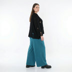  Marlene Hose von AKH Fashion aus Materialmix, 1536.00122, Petrol, Ausgefallen, Zeitlos