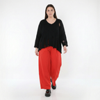  Marlene Hose von AKH Fashion aus Materialmix, 1536.00122, Rot, Ausgefallen, Zeitlos