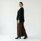 AKH Fashion Hose in gerader Form, aus Materialmix, 1536.00225, Braun, Ausgefallen, Zeitlos