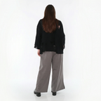  AKH Fashion Hose in gerader Form, aus Materialmix, 1536.00225, Grau, Ausgefallen, Zeitlos