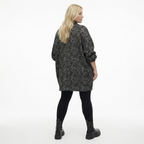  AKH Fashion Jacke in kastiger Form, aus Materialmix, 1541.06517, Grau/Schwarz, Reptil