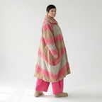  Ballonmantel von AKH Fashion aus Polyester, 1543.03023, Sand/Fuchsia, TwoTone, Schick