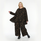  A-Form Bigshirt von AKH Fashion aus Viskose, 1545.00593, Schwarz/Orange, Kringel, Schick