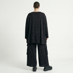  Ballonhose von AKH Fashion aus Viskose, 1545.07125, Schwarz/Blau, Kringel, Ausgefallen