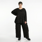  Ballonhose von AKH Fashion aus Viskose, 1545.07125, Schwarz/Braun, Kringel, Ausgefallen